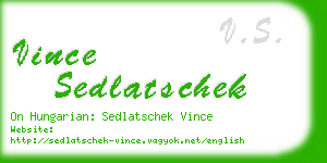 vince sedlatschek business card